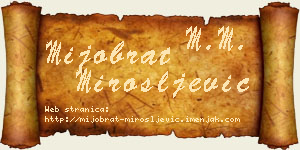 Mijobrat Mirošljević vizit kartica